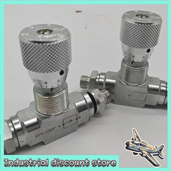 2X Flow Control bidirectional hydraulic restrictor valve STB-G3/8 +L08 connecto