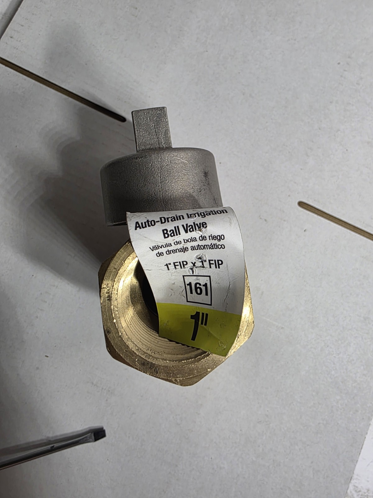 New Valencia Pipe Company Auto Drain Irrigation Ball Valve 1” FIP x 1” FIP 161