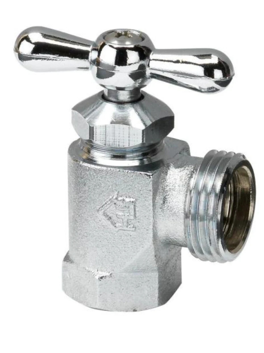 Everbilt 1/2 in. FIP x MHT Chrome-Plated Brass Washing Machine Valve