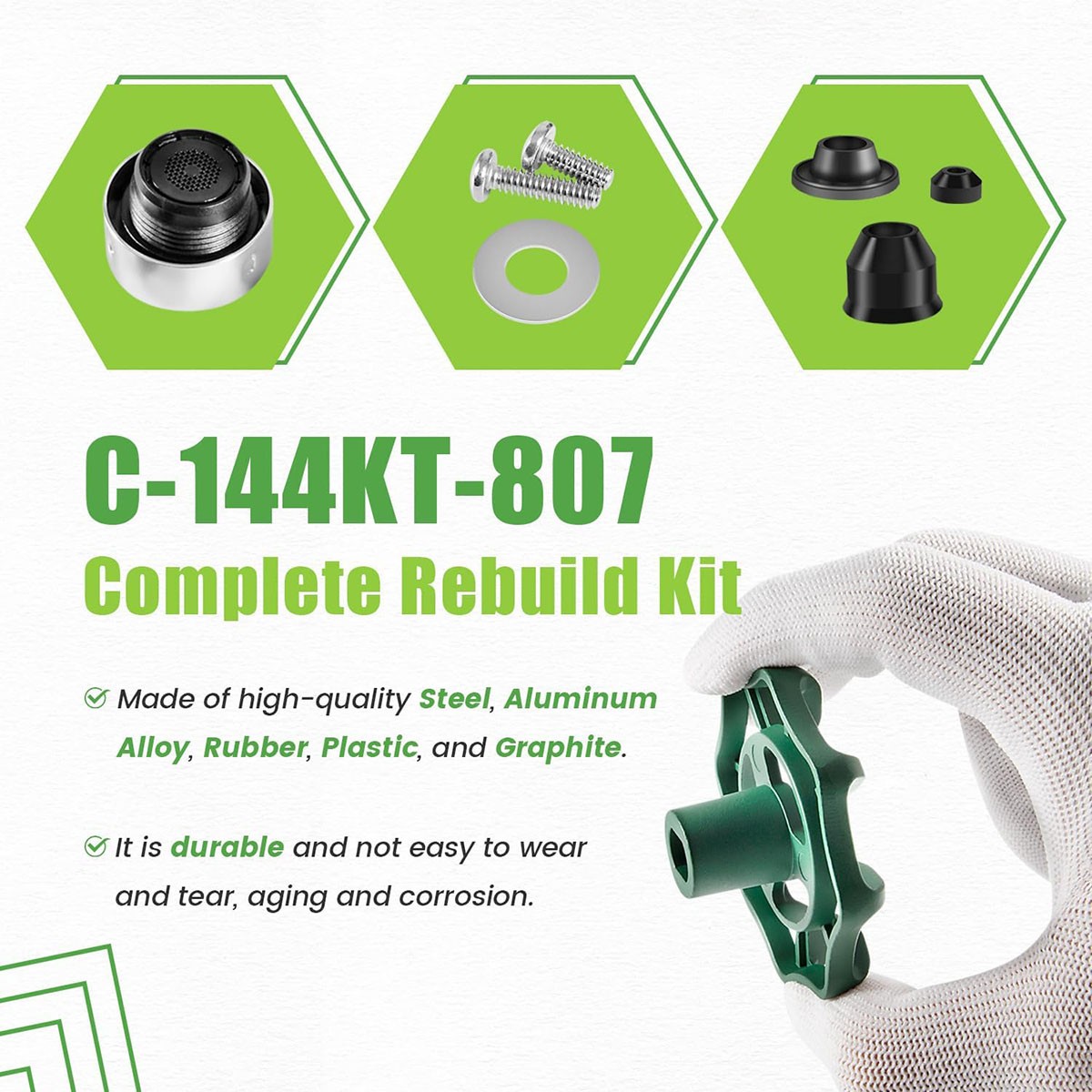 Replace for Prier C-144KT-807 Anti-Siphon Freezeless Faucet Repair Kit C-144