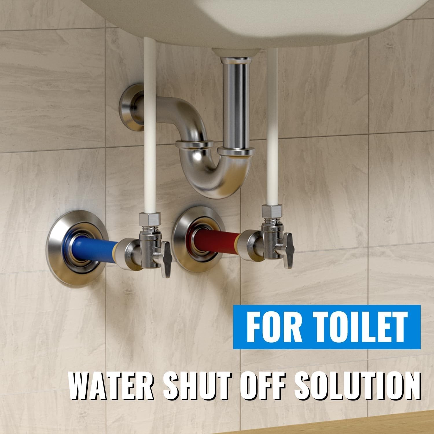 12-Pack 1/2 x 3/8 Angle Stop Valves, Lead-Free Brass Plumbing Fittings