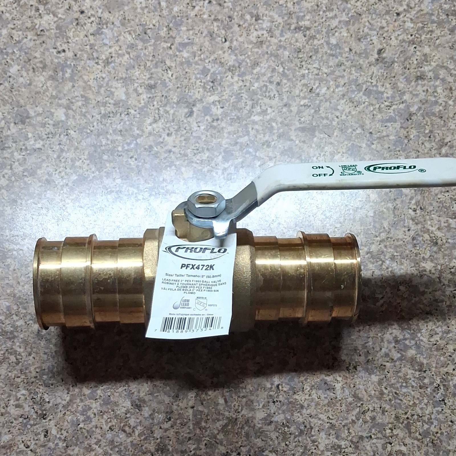 PROFLO Brass Straight Ball Valve w/ Lever Handle Plumbing, PFX472K