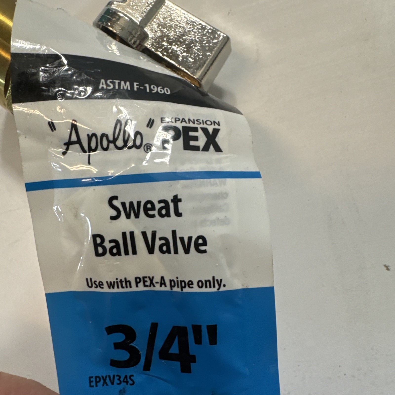 APOLLO PEX EPXV34S PEX-A PIPE SWEAT BALL VALVE 3/4″ X 3/4″ LEAD FREE🔥