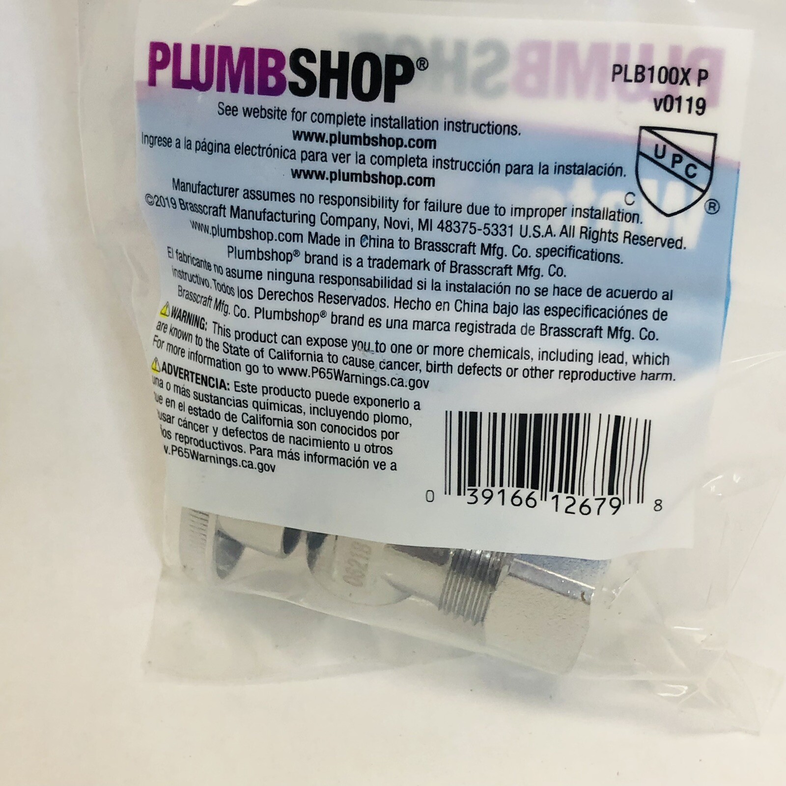 LOT OF 3 PLUMB SHOP #PLB100XP ½” NON COMP x ⅜” IN OD COMP ANGLE