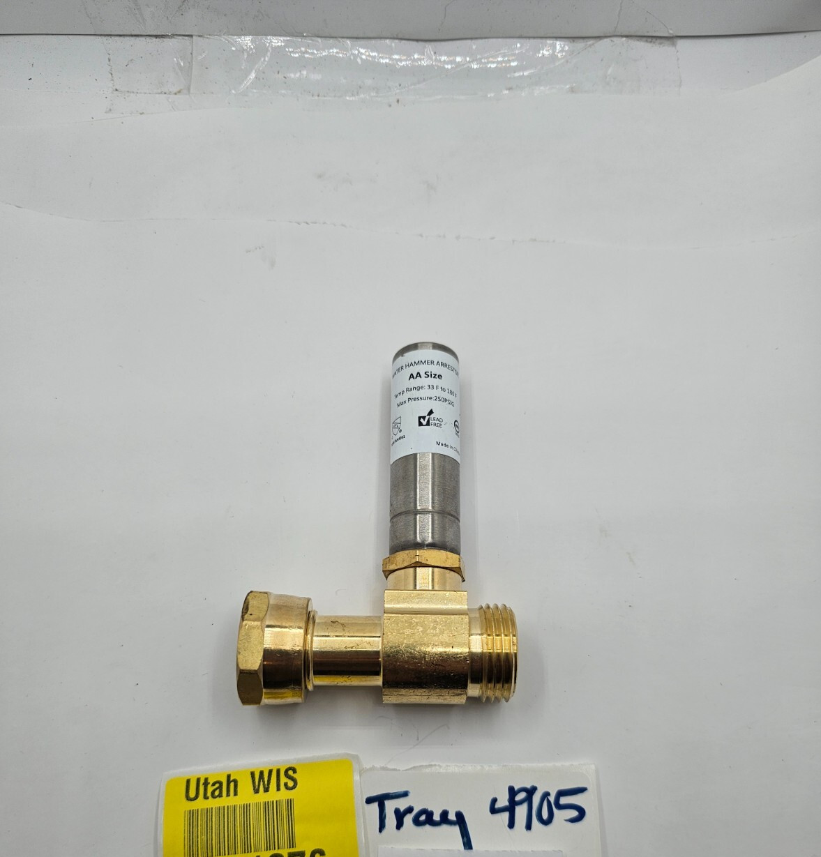 Water Hammer Arrestor 3/4″ AA Size 33F to 180F 250 PSIG Max Pressure