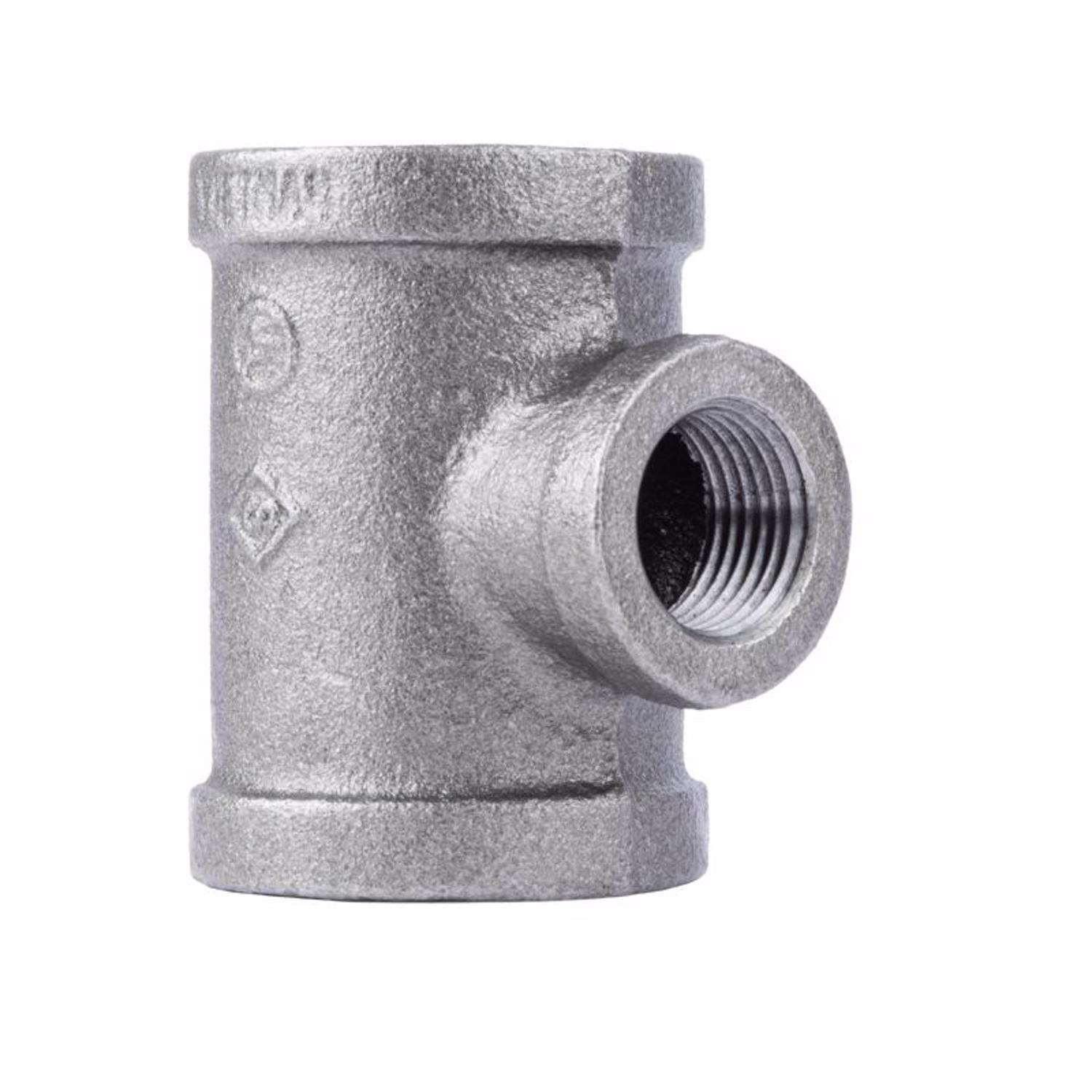 BK Products 520-753HN Black Malleable Iron Reducing Tee 1 FPT x 1 in.