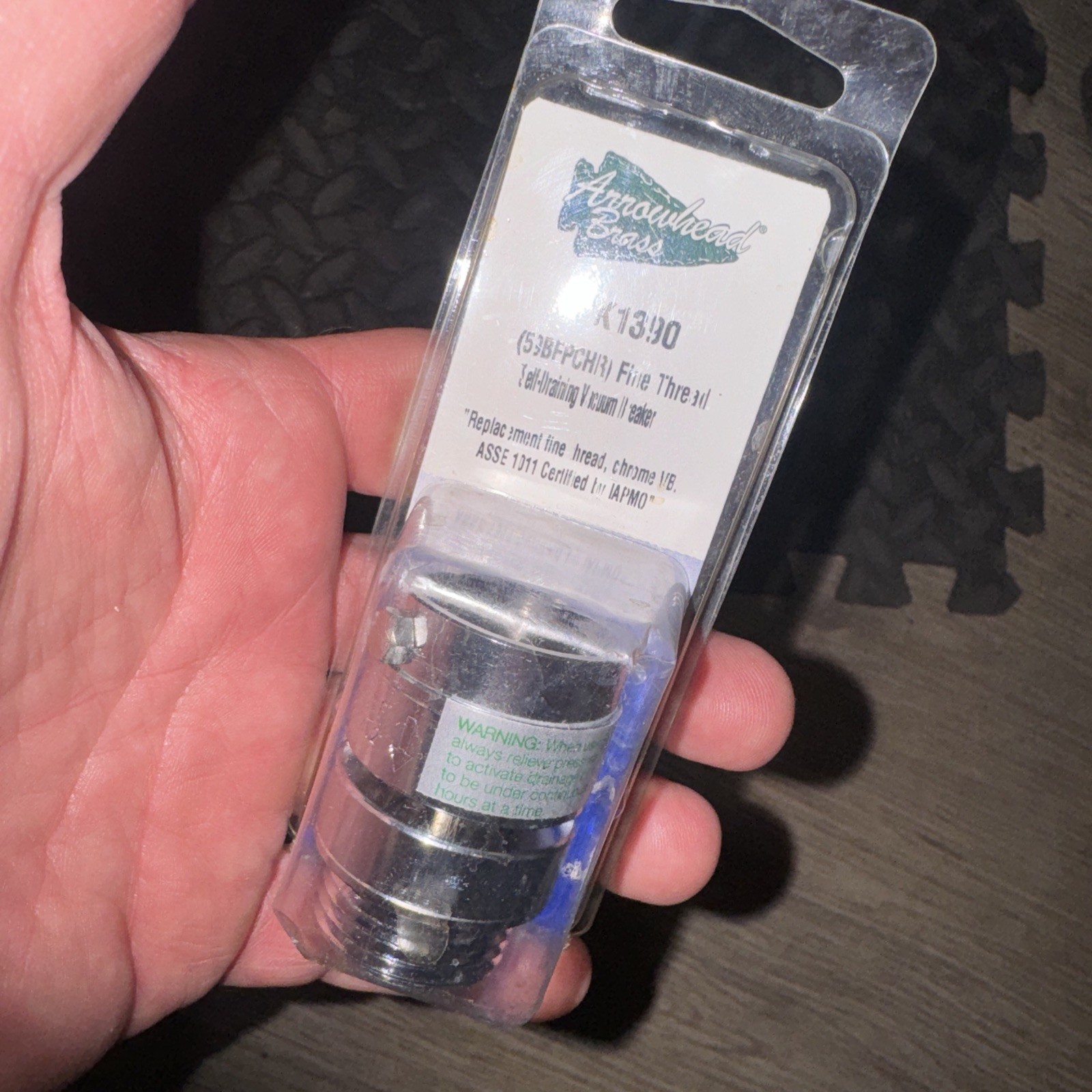 ABP Arrowhead Vacuum Breaker 59BFPCHR Fine Thread PK1390