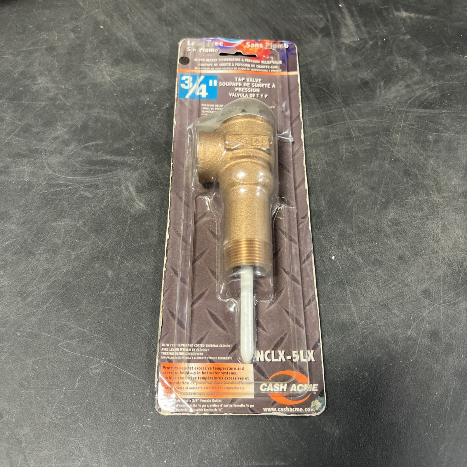Cash Acme 3/4 in. Bronze NCLX-5LX Temperature and Pressure Relief Valve