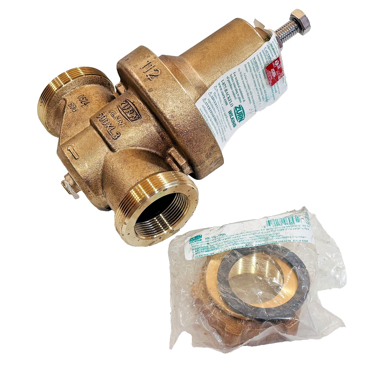 1-1/2″ Zurn Wilkins 112-500XL3 Pressure Reducing Valve, Lead Free, Single Union