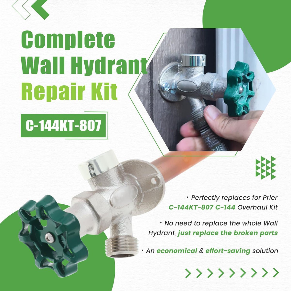 Replace for Prier C-144KT-807 Anti-Siphon Freezeless Faucet Repair Kit C-144