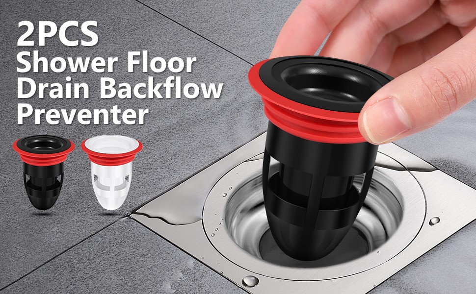 2pcs Shower Floor Drain Backflow Preventer, Waste Water Drainer Valve Sewer Core