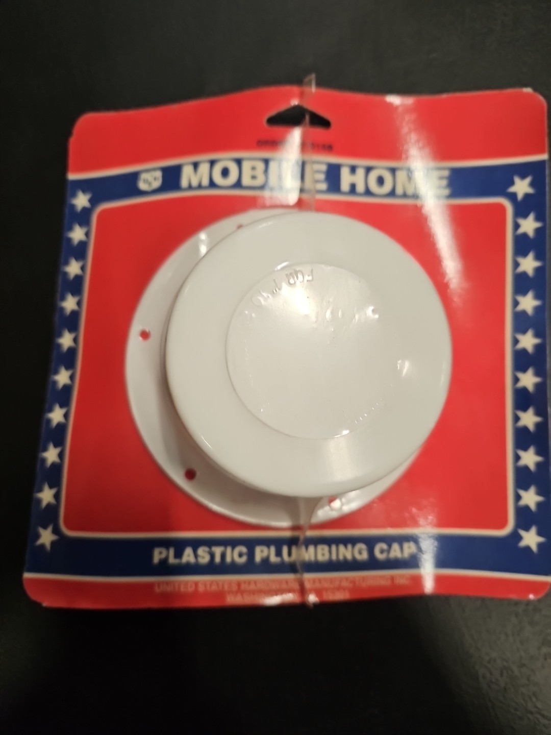 Vtg NOS Mobile Home Plastic Plumbing Cap V-016B United States