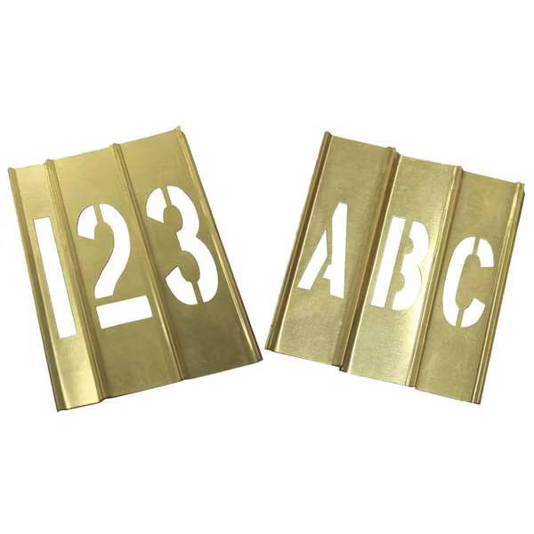 Stencil Kit, Combination Set, A Thru Z, 0 Thru 9, Punctuation, 4 in Character