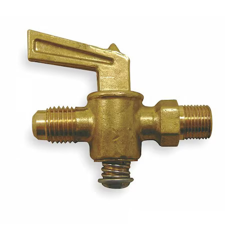 Weatherhead 537 Ground Plug Valve, 45 Deg, 1/8 In, Brass