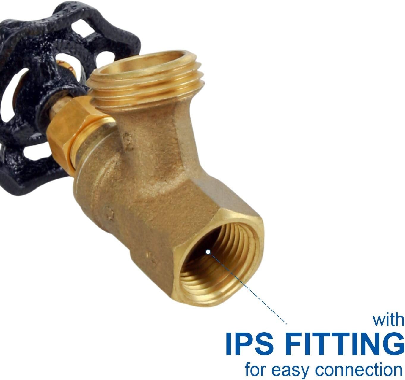 Boiler Drain Valve Brass 3/4 in FIP x MHT 2 Ports Lead-Free