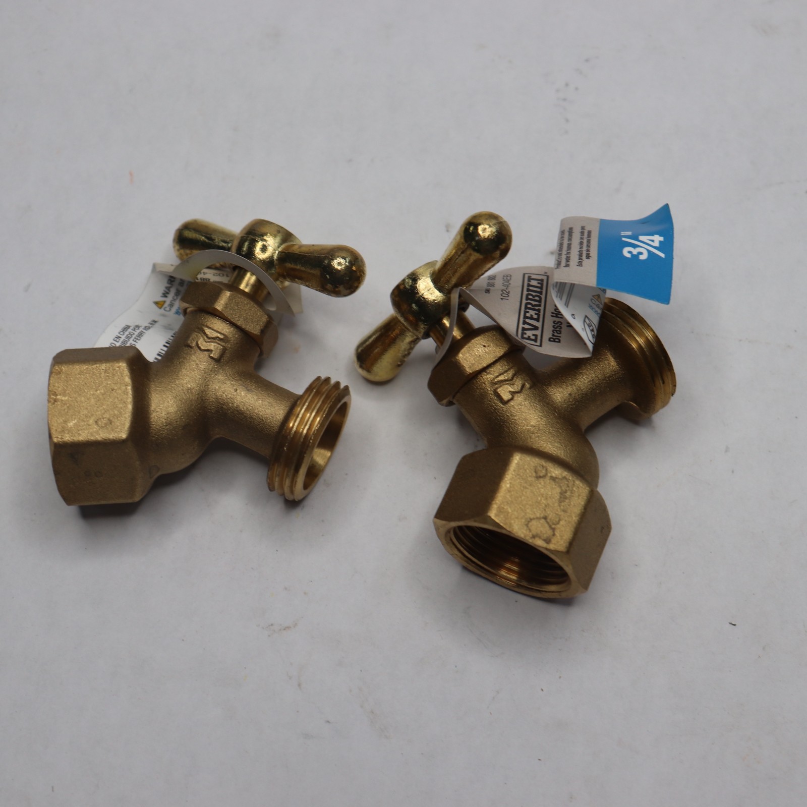 (2-Pk) Everbilt No-Kink Hose Bibb Valve Brass 3/4″ x 3/4″ FIP x MHT