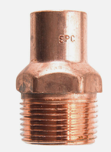 3/8 in. Copper X 1/2 in. D MIP Copper Pipe Adapter 3/8 inch x 1/2 inch C x MPT