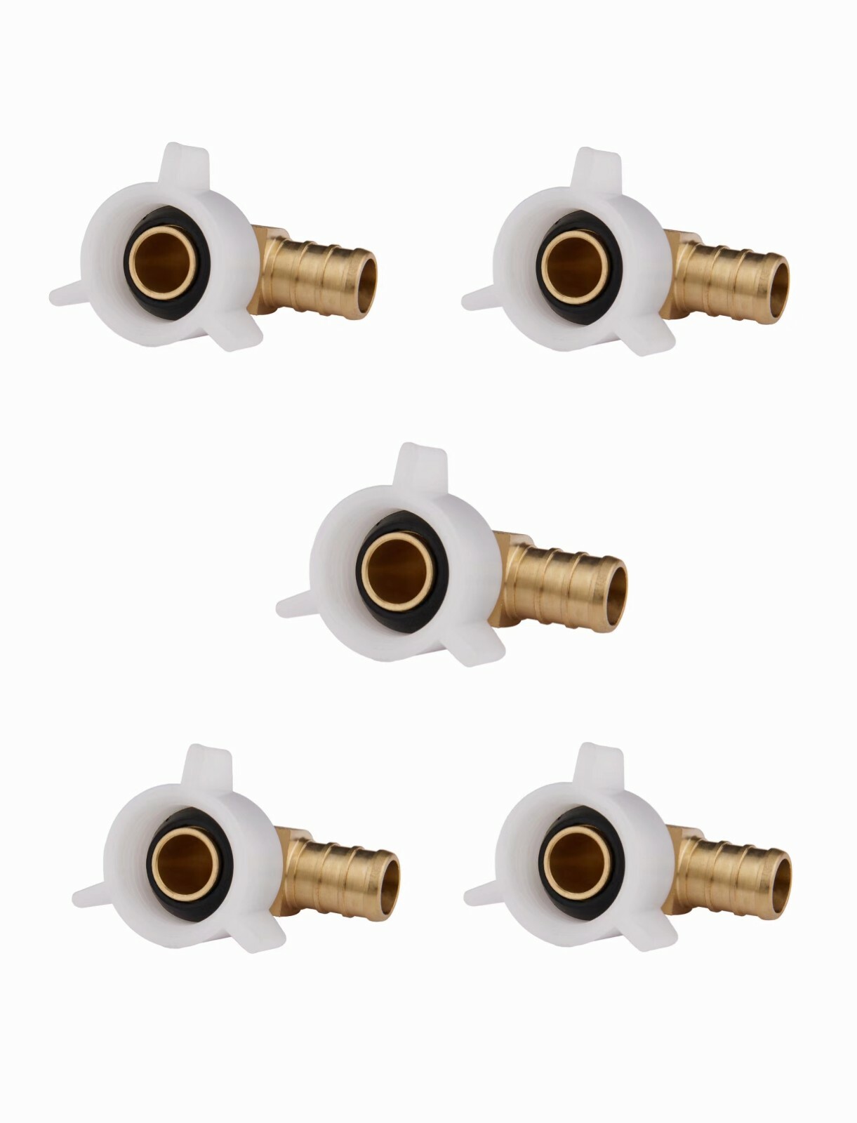 EFIELD 5PCS 1/2″ PEXX 1/2″ FEMALE NPT SWIVEL ELBOW BRASS CRIMP FITTINGS, NO LEAD