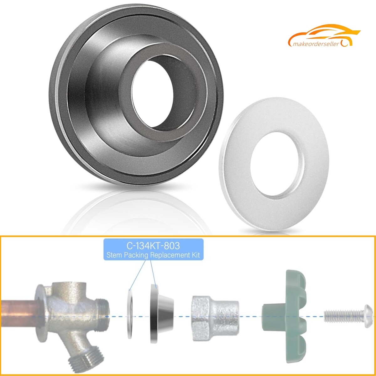 C-134KT-803 Stem Packing Kit for Prier C-134/135/144/154/434, P-164 Wall Hydrant