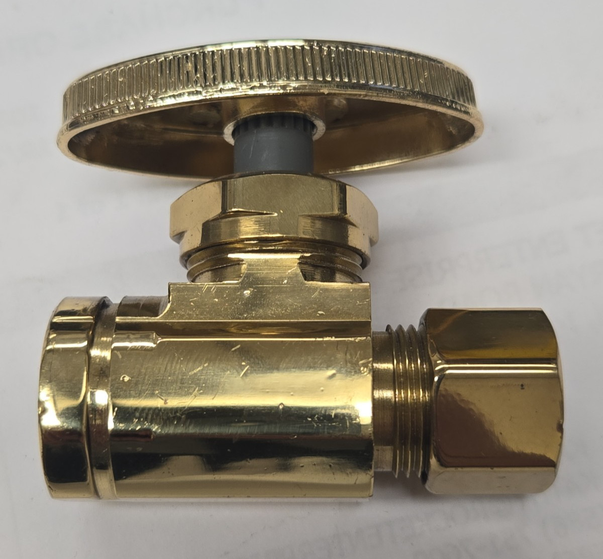 BOB STRAIGHT STOP MULTI TURN VALVE 1/2″IPS X 1/2″OD POLISHED BRASS