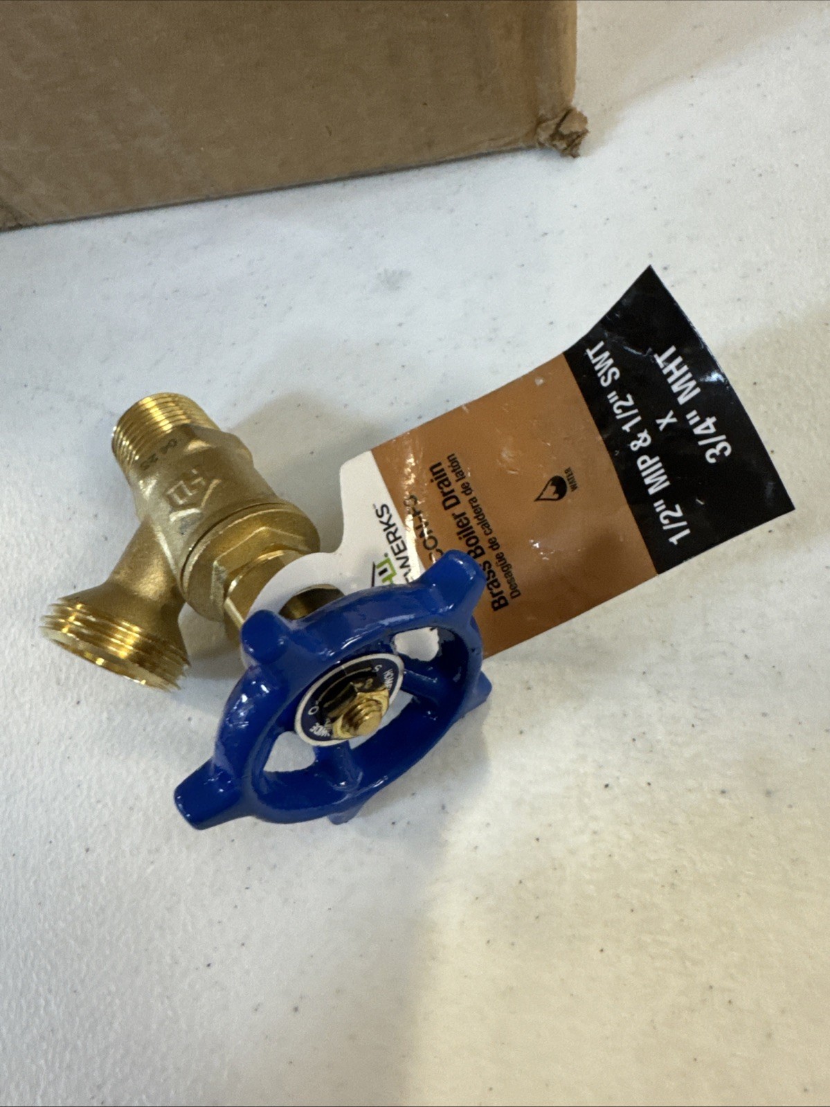 Mueller 102-703 Heavy Duty Brass ProLine MHT Brass Boiler Drain 1/2 MIP in.