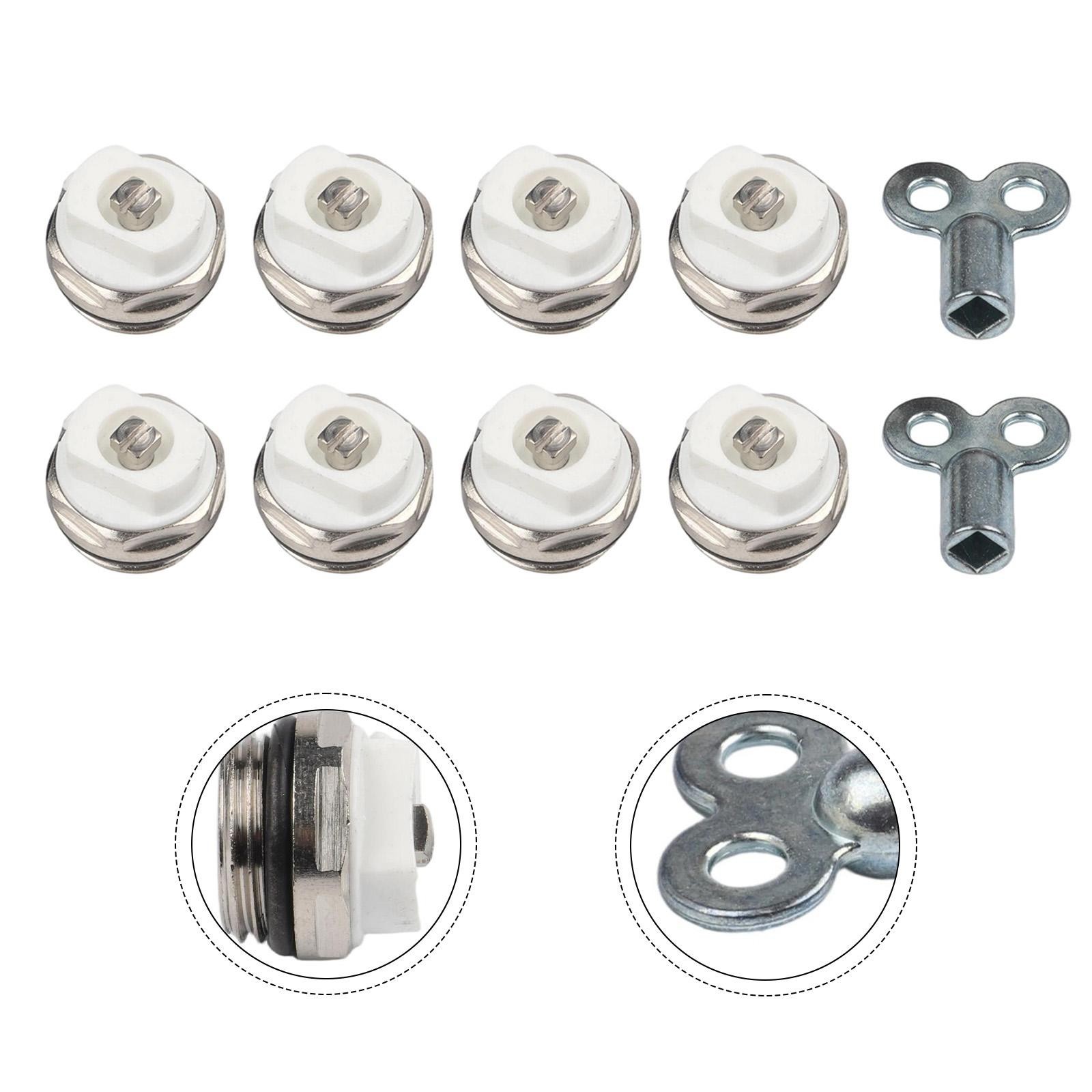 Copper Radiator Bleed Valves Pack of 8 with 2 Keys for Radiator for service