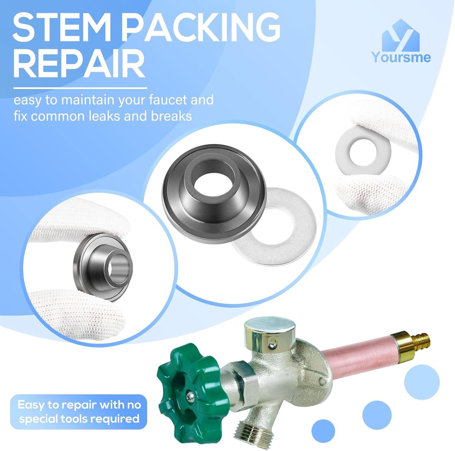 C-134KT-803 Stem Packing Kit Fit for Prier C-134/135/144/154, for Wall Hydrants