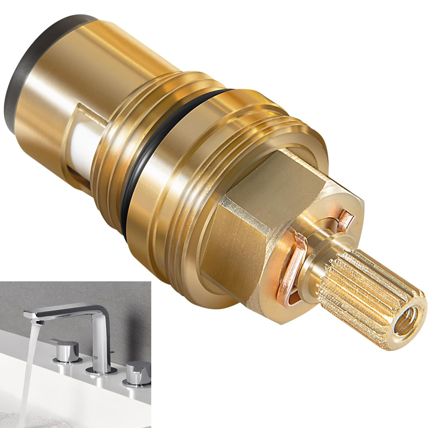 Replacement for Grohe Ceramic 1/2″-1/4 Turn 90 Degrees 45882000 Cartridge