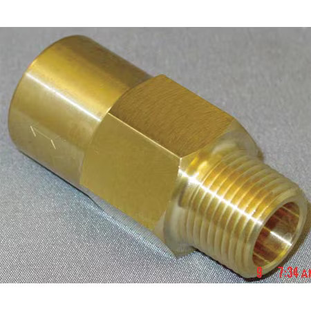 Zoro Select Chk Brs 610-6M6f-F 3/8″ Mnpt X Fnpt Brass Piston Spring Check