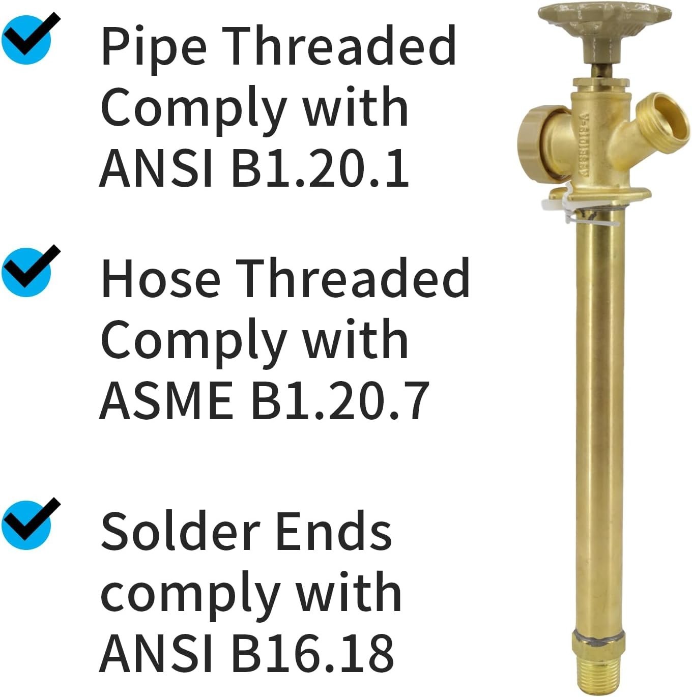 Outdoor Brass Frost-Proof Sillcock Valve