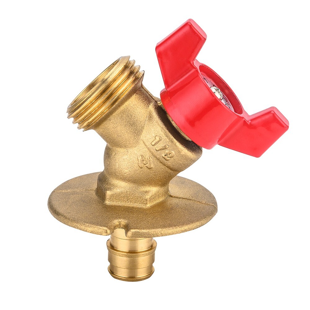 EFIELD Pex-A Expansion Sillcock Outdoor 1/4Turn Faucet Valve1/2″ Pex Inlet X3/4″