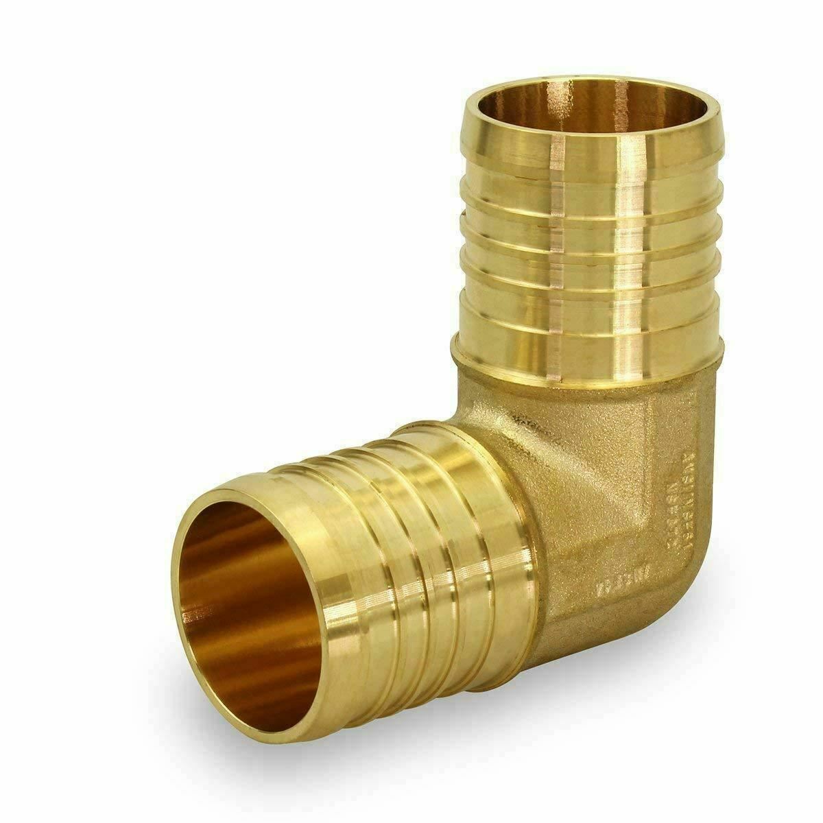 3/4″in PEX X 90 Degree Elbow Barb Pipe Fitting Plumbing Lead Free Brass Pack 10