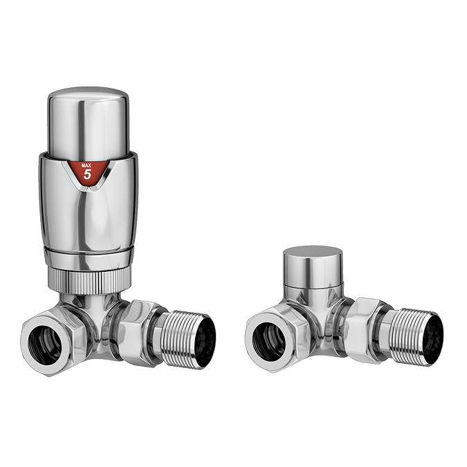 NWT victorianplumbing Monza Chrome Corner Thermostatic Radiator Valves – Energy