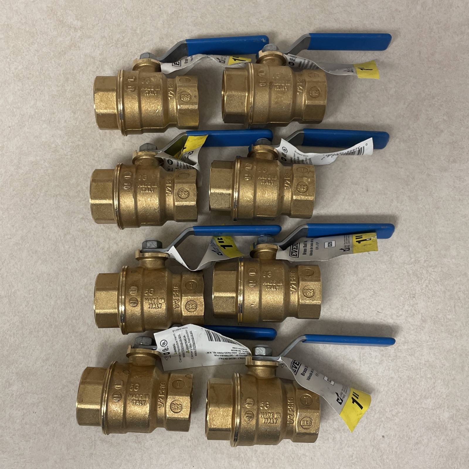 8 PACK !! Everbilt 1″ Brass FPT Full Port Threaded Ball Valve 107-405EB