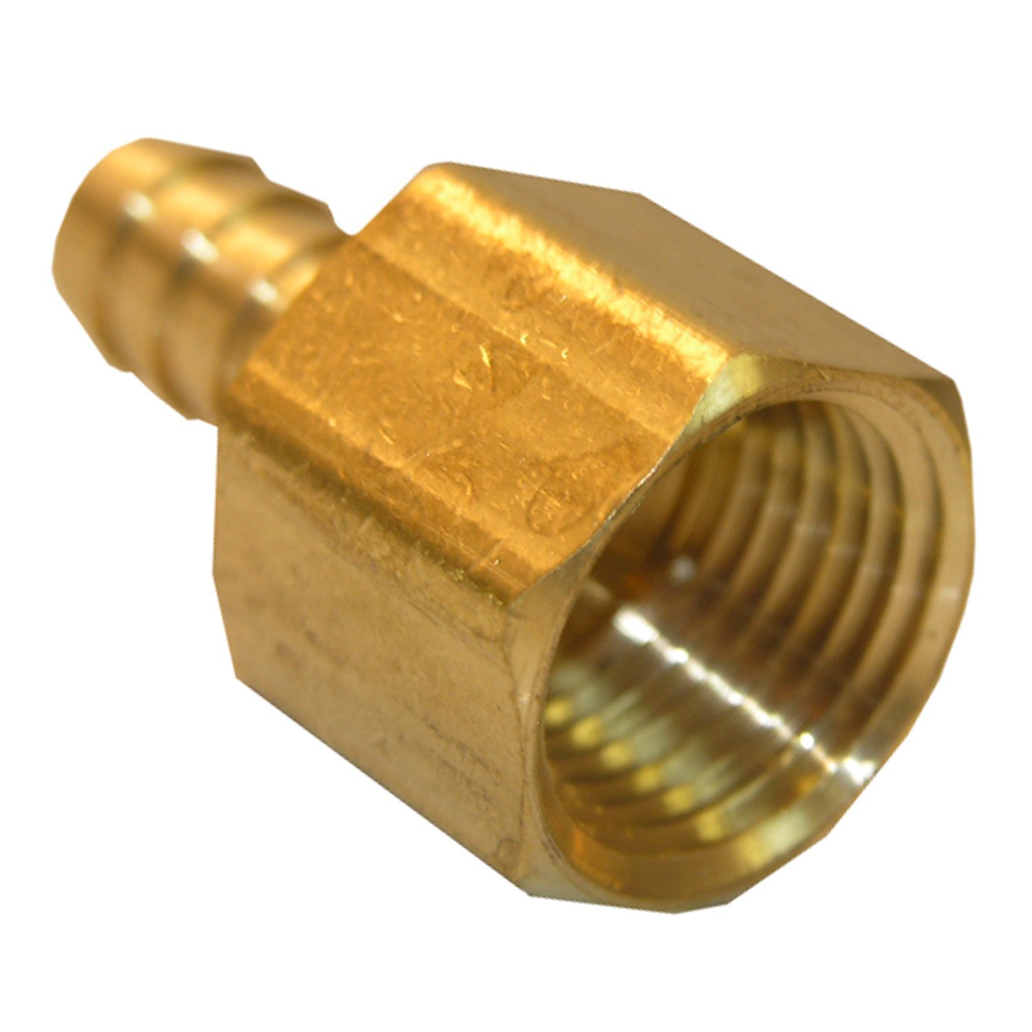 LASCO 17-7617 1/4-Inch Female Pipe Thread by 1/2-Inch Hose Barb Brass Adapter