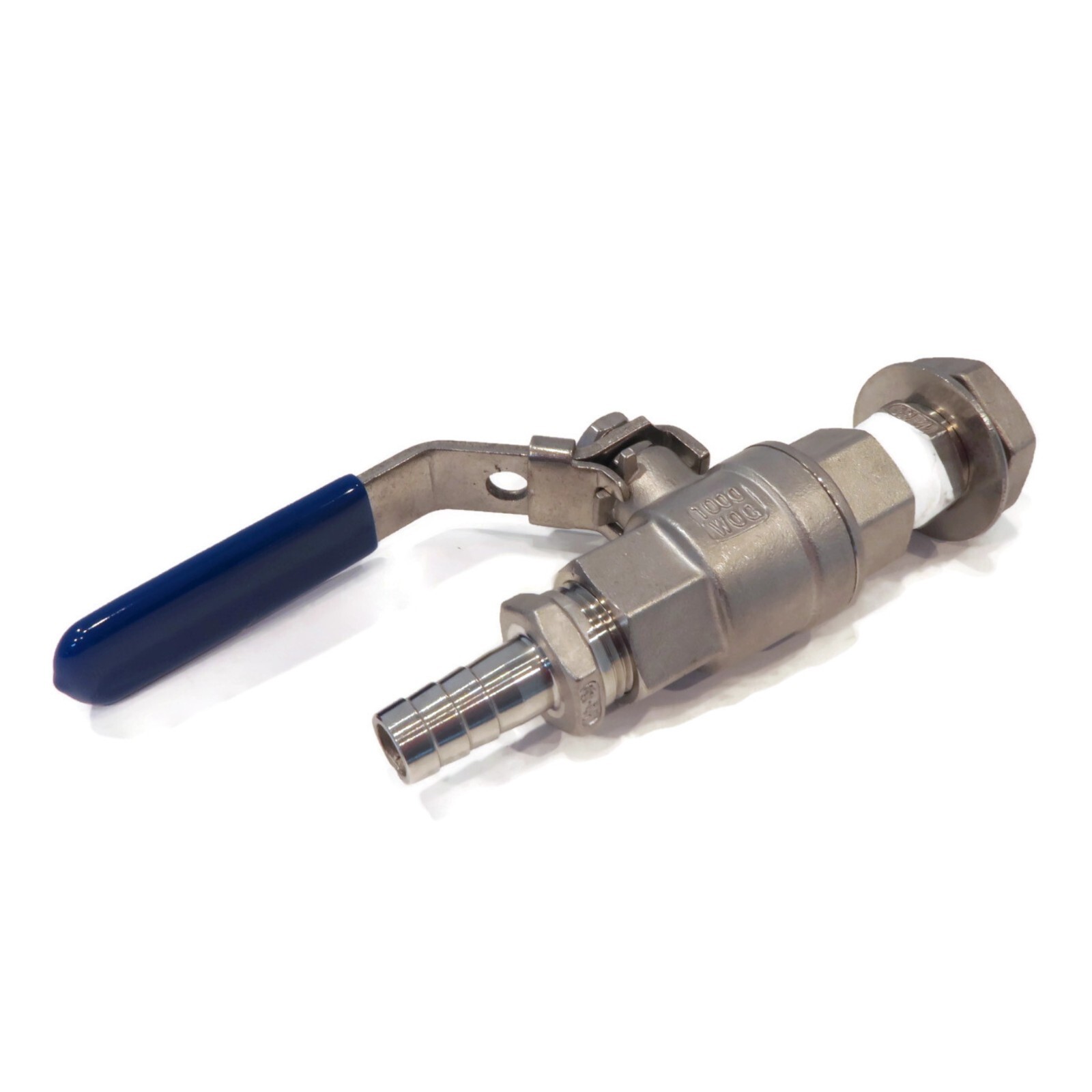 1/2″ Steel Ball Valve with Hose Barb & Weldless Bulkhead for Dernord 747