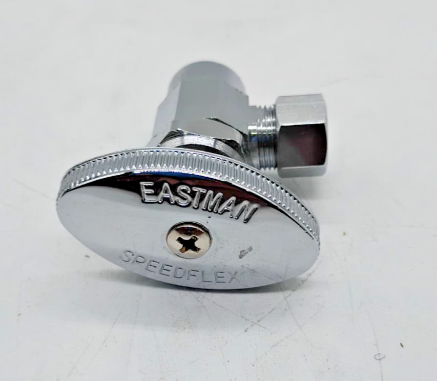 Eastman 3/8” OD x 1/2” Sweat Multi-Turn Angle Stop Shut Off Valve Lead-Free
