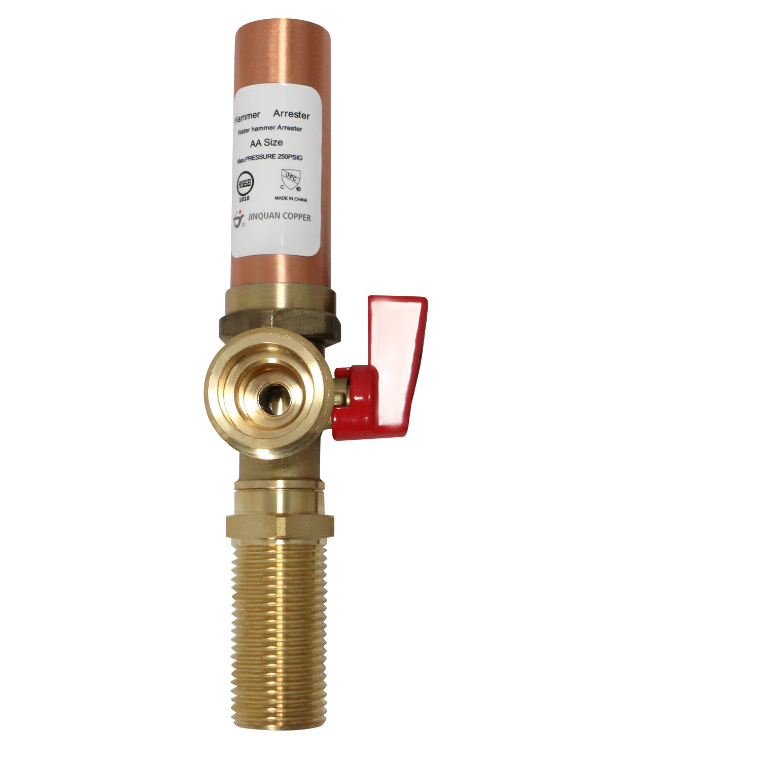 5 Pc XFITTING Washing Machine Stop Valve, 1/2″ MIP x 3/4″ MHT, Red