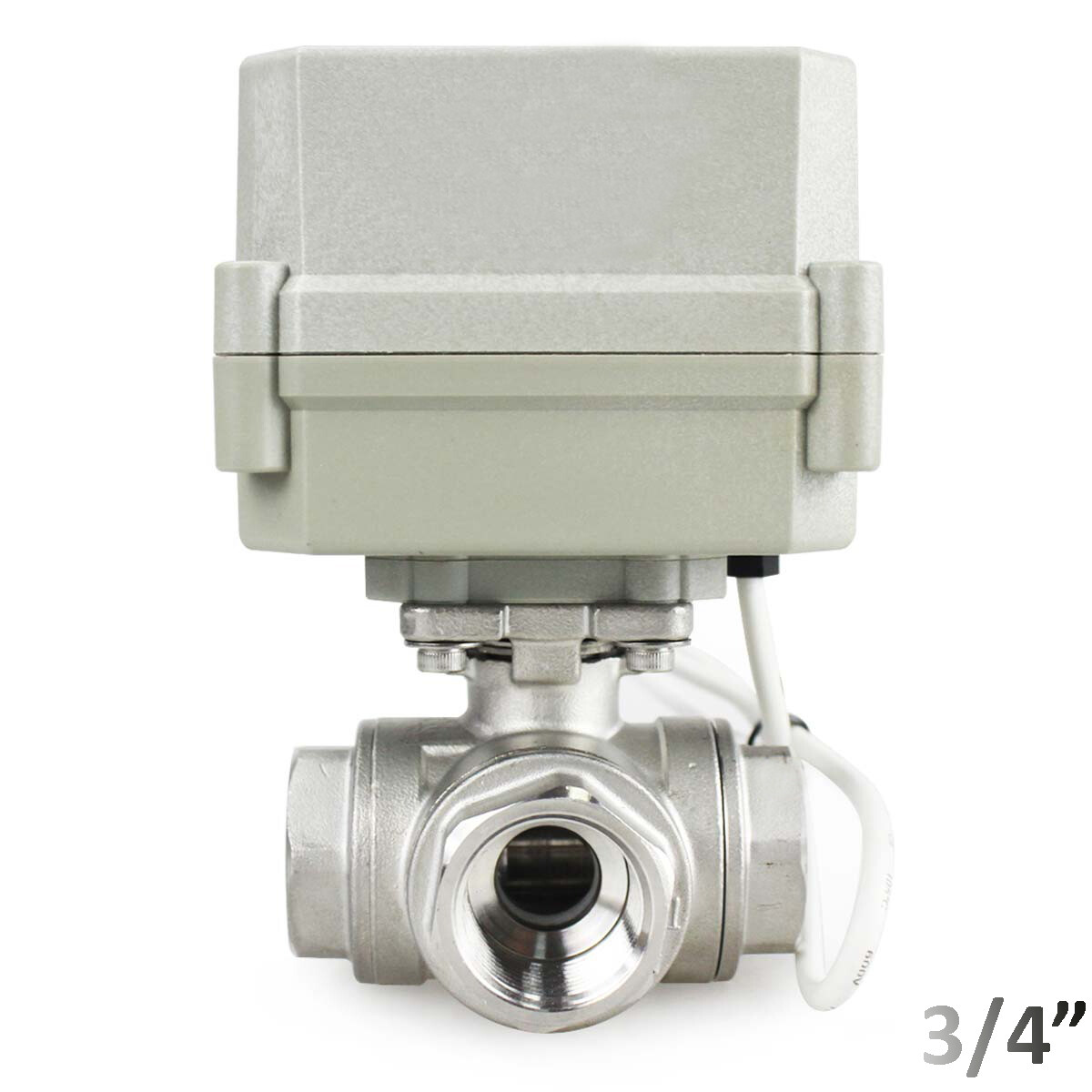 3 Way L Port 3/4″ 110V-230VAC Stainless Electrical On/Off Motorized Ball Valve
