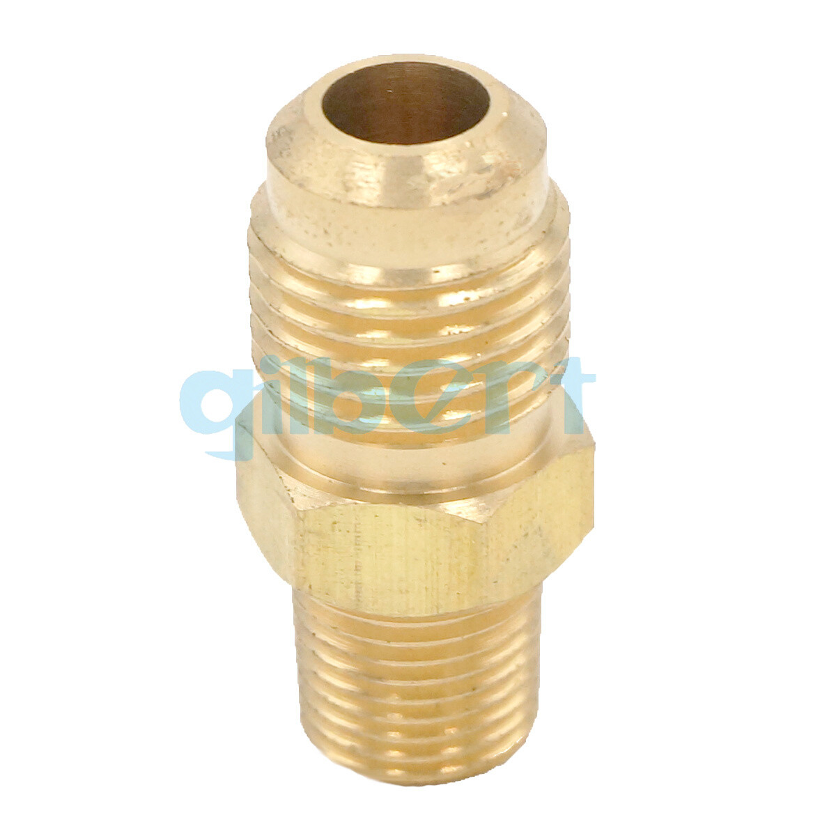 Fit 5/16″ Tube Flare Male 1/2″-20 UNF x1/8″ NPT Male Brass SAE 45° Fitting