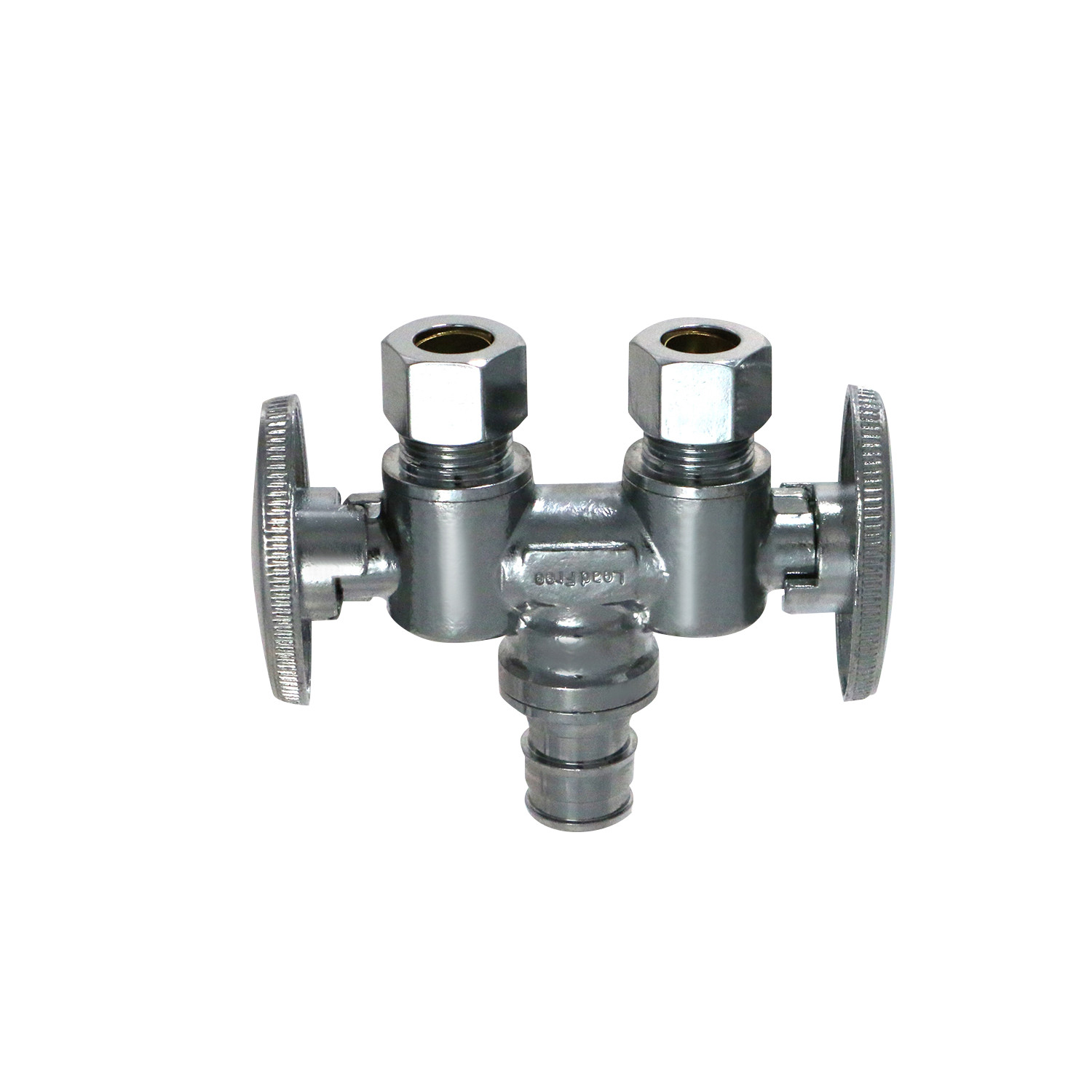 10 Pcs XFITTING Dual Straight Valve, Pex A 1/2″ x 3/8″ x 3/8″ OD Compression