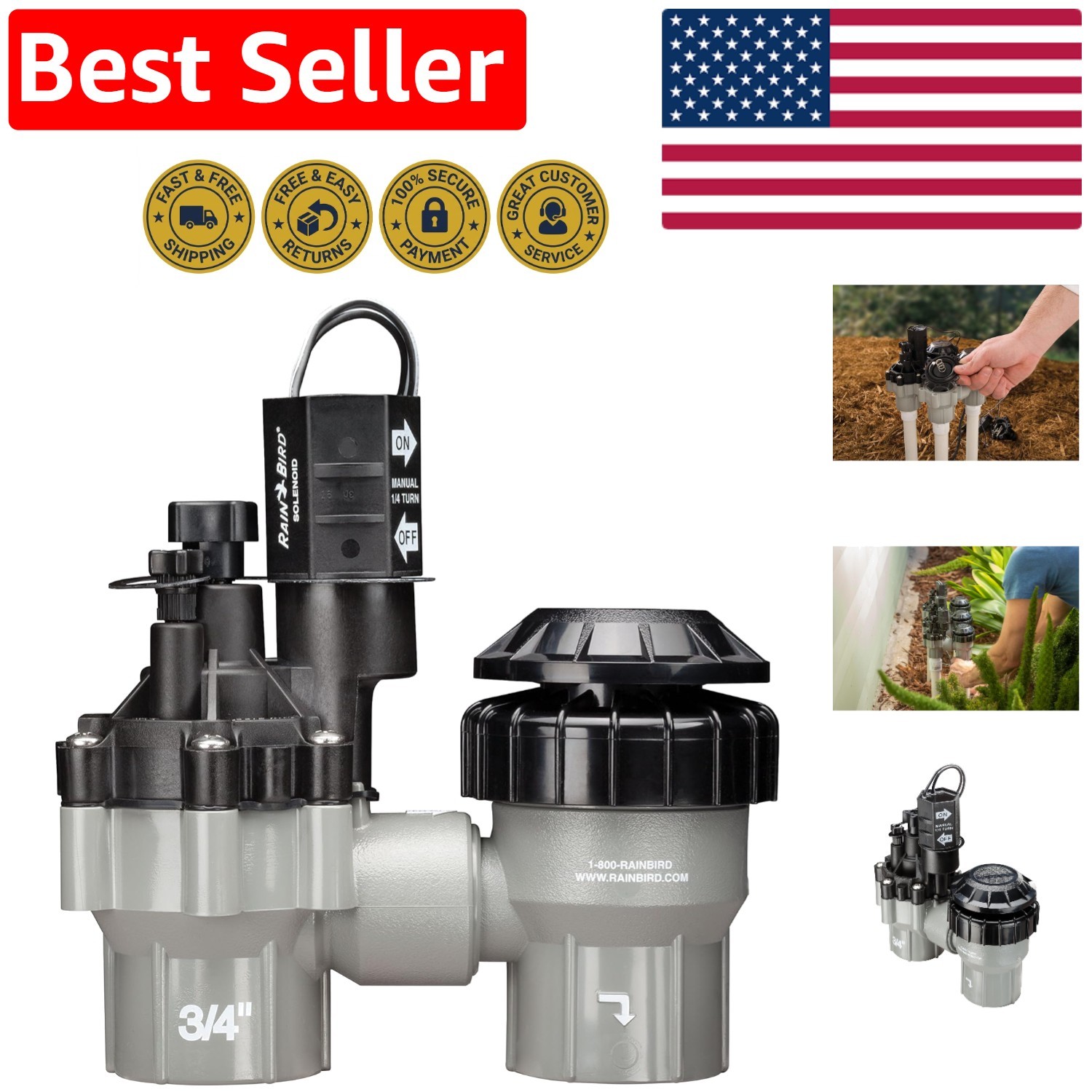 Rain Bird DASASVF075 Anti-Siphon Valve – Flow Control & Backflow Prevention