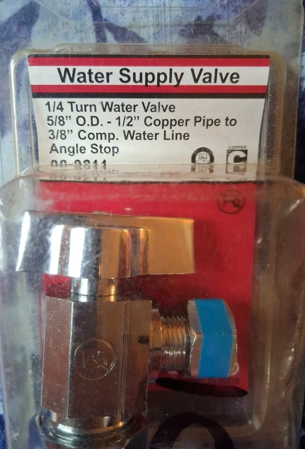 LASCO 06-9321 1/4 Turn Water Supply Valve 5/8 “OD-1/2” Copper Pipe to 1/2 Water