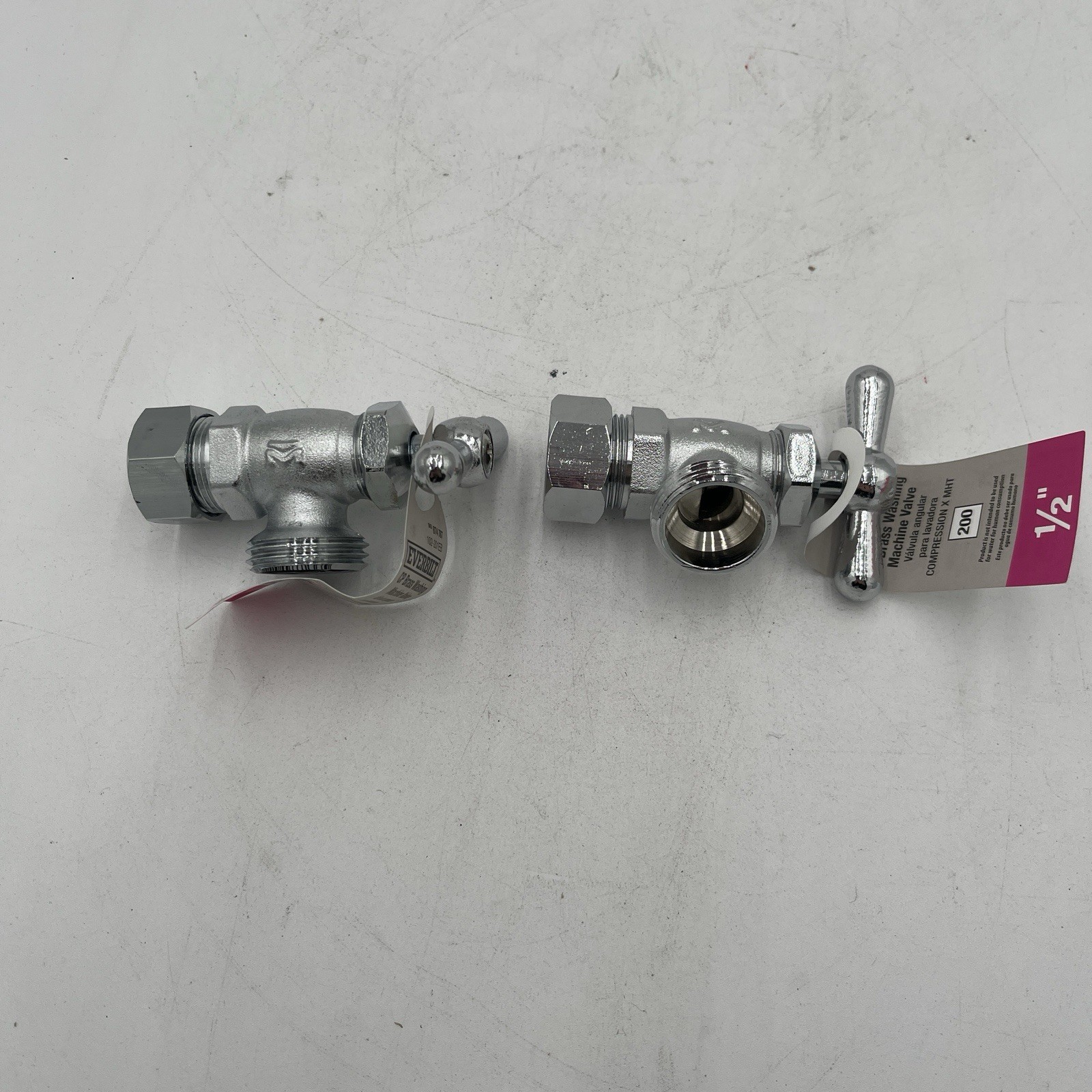 BRAND NEW!! 2 Pack Everbilt 1/2 in. Chrome Brass Compression Washing – 102-201EB