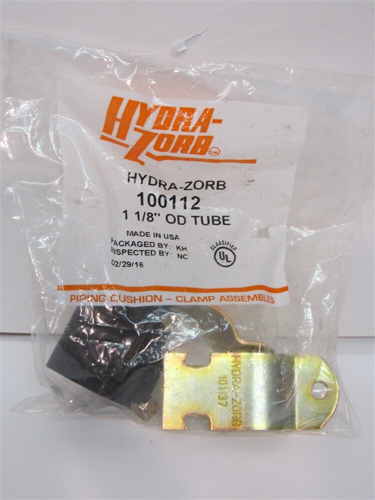 Hydra-Zorb 100112, 1-1/8″ Piping Cushion Clamp 1-1/8″ OD Tube
