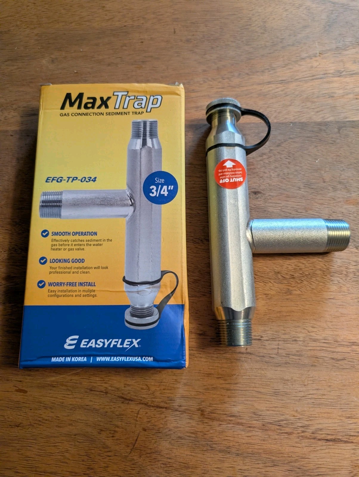 EasyFlex EFG-TP-034 Drip Leg Gas Sediment Trap Steel Zinc-Plated