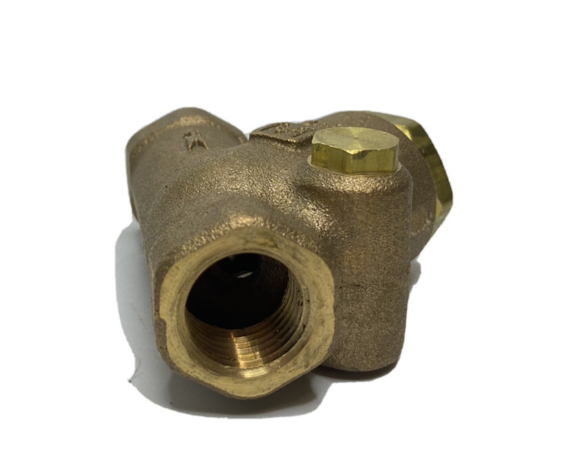 NOS Milwaukee Brass Valve Y Swing Check Valve 3/8″ Connection 300S 600W 158-C