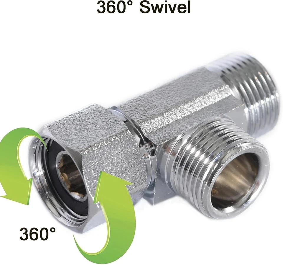 Brass Angle Stop Add-A-Tee Valve,3/8-Inch Compression Inlet X 3/8-Inch Compressi