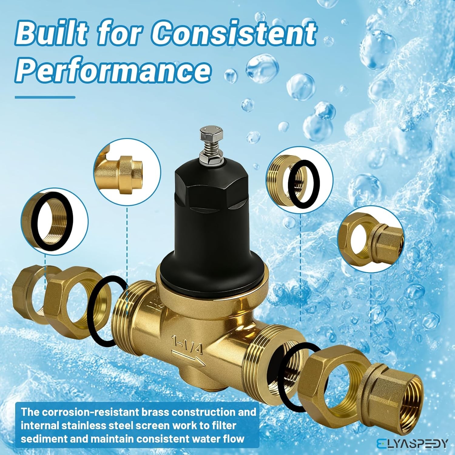 1-1/4″ 114-NR3XL Pressure Reducing Valve Compatible with Zurn For Water Supply
