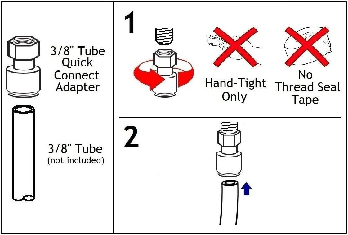 3/8″ Faucet Adapter Quick Connect Use For All Kangen Faucet Kit (2 pcs)